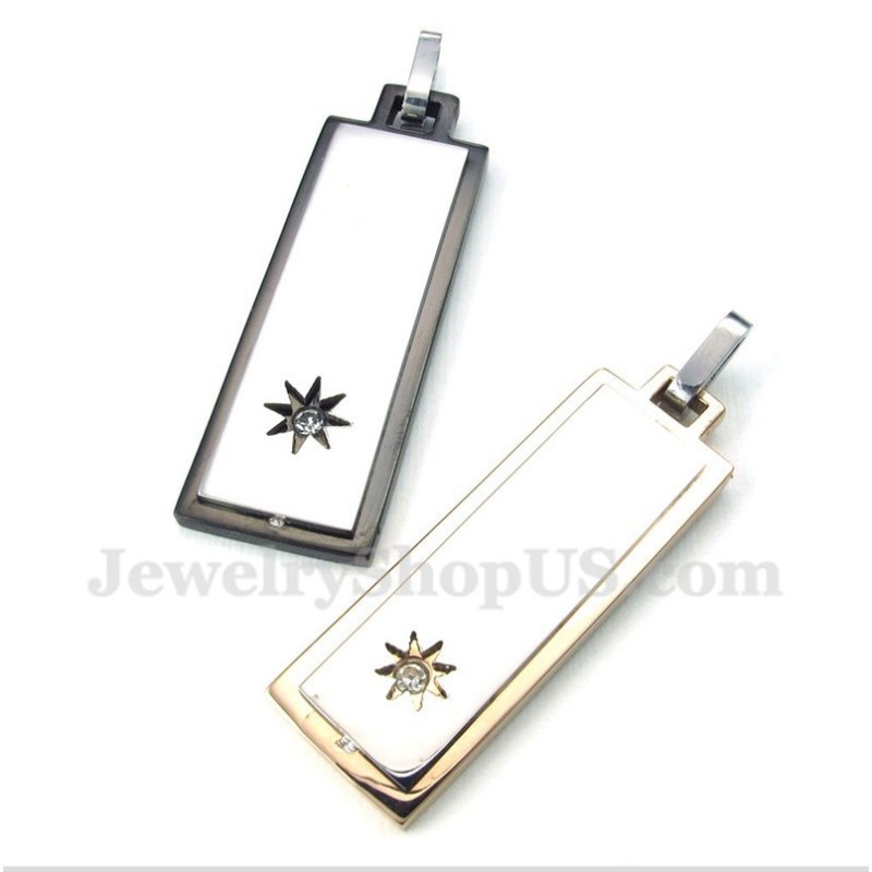Colgante De Titanio Para Pareja Con Cadena Gratis (Un Par) Colgante De Titanio Para Pareja Con Cadena Gratis (Un Par)