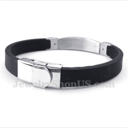 Pulsera De Caucho Con Diamantes De Titanio Para Hombre