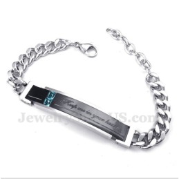 Pulsera De Titanio Con Diamantes Para Hombre