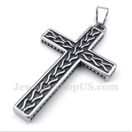 Colgante De Cruz De Cadena De Titanio Fundido Para Hombre Con Cadena Gratis