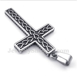 Colgante De Cruz De Cadena De Titanio Fundido Para Hombre Con Cadena Gratis