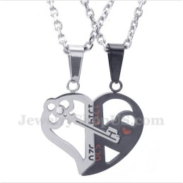 Colgante De Titanio Con Forma De Corazón Y Cadena Gratis (Un Par)