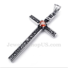Colgante De Cruz De Titanio Fundido Para Hombre Con Cadena Gratis