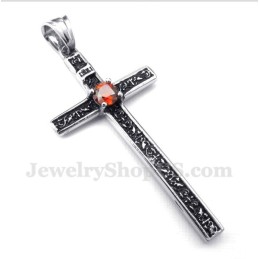 Colgante De Cruz De Titanio Fundido Para Hombre Con Cadena Gratis