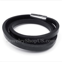 Pulsera De Cuero De Titanio Para Hombre