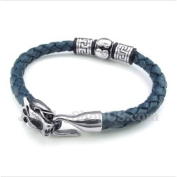 Pulsera De Cuero De Titanio Para Hombre