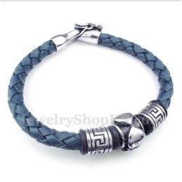 Pulsera De Cuero De Titanio Para Hombre