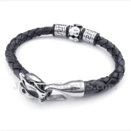 Pulsera De Cuero De Titanio Para Hombre