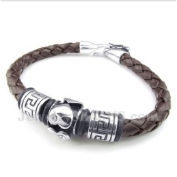Pulsera De Cuero De Titanio Para Hombre