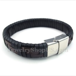 Pulsera De Cuero De Titanio Para Hombre