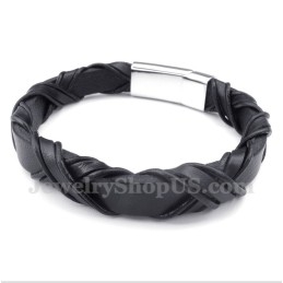 Pulsera De Cuero De Titanio Para Hombre