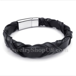Pulsera De Cuero De Titanio Para Hombre