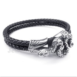 Pulsera De Cuero De Titanio Para Hombre