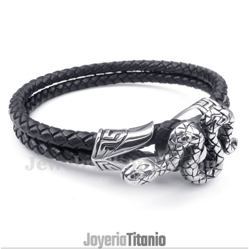 Pulsera De Cuero De Titanio Para Hombre Pulsera De Cuero De Titanio Para Hombre