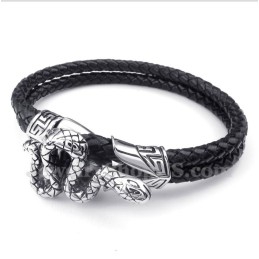 Pulsera De Cuero De Titanio Para Hombre