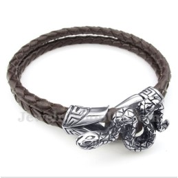 Pulsera De Cuero De Titanio Para Hombre