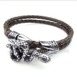 Pulsera De Cuero De Titanio Para Hombre