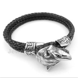 Pulsera De Cuero De Titanio Para Hombre