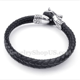 Pulsera De Cuero De Titanio Para Hombre