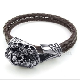 Pulsera De Cuero De Titanio Para Hombre
