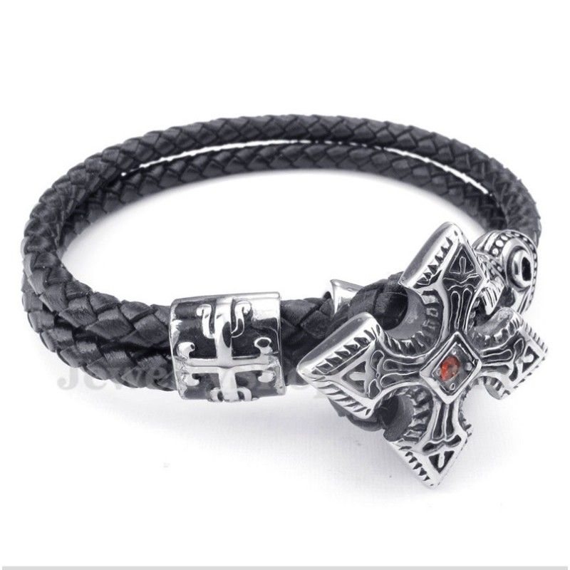 Pulsera De Cuero De Titanio Para Hombre Pulsera De Cuero De Titanio Para Hombre