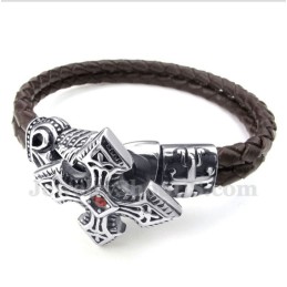 Pulsera De Cuero De Titanio Para Hombre