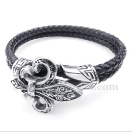 Pulsera De Cuero De Titanio Para Hombre