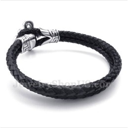 Pulsera De Cuero De Titanio Para Hombre