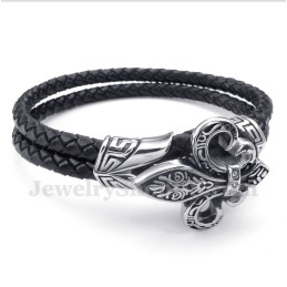 Pulsera De Cuero De Titanio Para Hombre