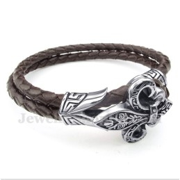 Pulsera De Cuero De Titanio Para Hombre