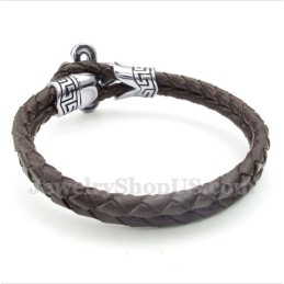 Pulsera De Cuero De Titanio Para Hombre