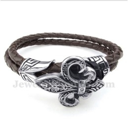 Pulsera De Cuero De Titanio Para Hombre