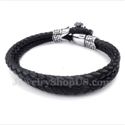 Pulsera De Cuero De Titanio Para Hombre