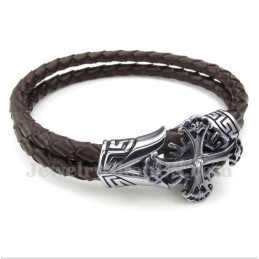 Pulsera De Cuero De Titanio Para Hombre