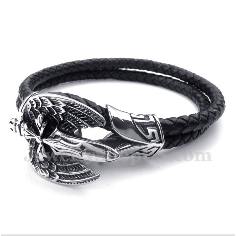 Pulsera De Cuero De Titanio Para Hombre Pulsera De Cuero De Titanio Para Hombre