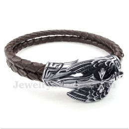 Pulsera De Cuero De Titanio Para Hombre