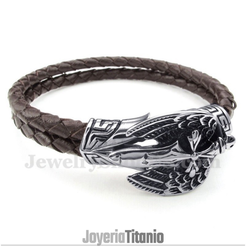 Pulsera De Cuero De Titanio Para Hombre Pulsera De Cuero De Titanio Para Hombre