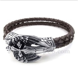 Pulsera De Cuero De Titanio Para Hombre