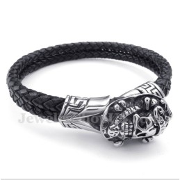 Pulsera De Cuero De Titanio Para Hombre