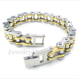 Pulsera De Titanio Y Oro Para Hombre
