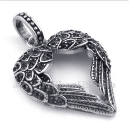 Colgante De Pluma De Diamante De Titanio Para Hombre Con Cadena Gratis
