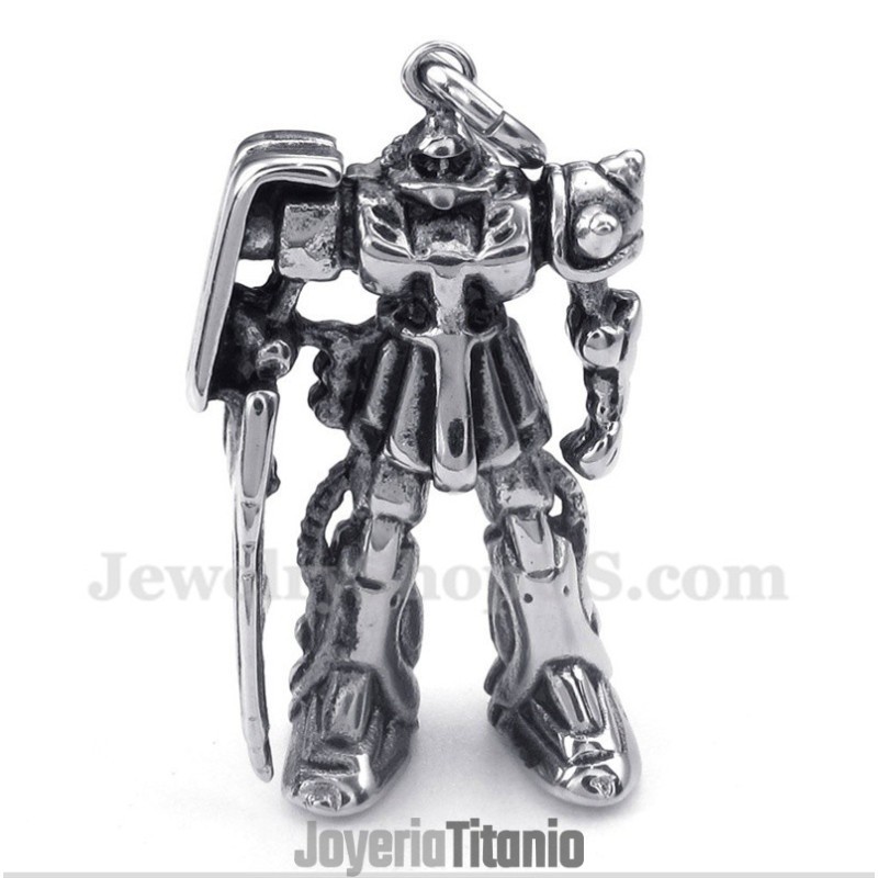 Colgante De Robot De Titanio Para Hombre Con Cadena Gratis