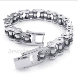 Pulsera De Cadena De Bicicleta De Titanio Negro Para Hombre
