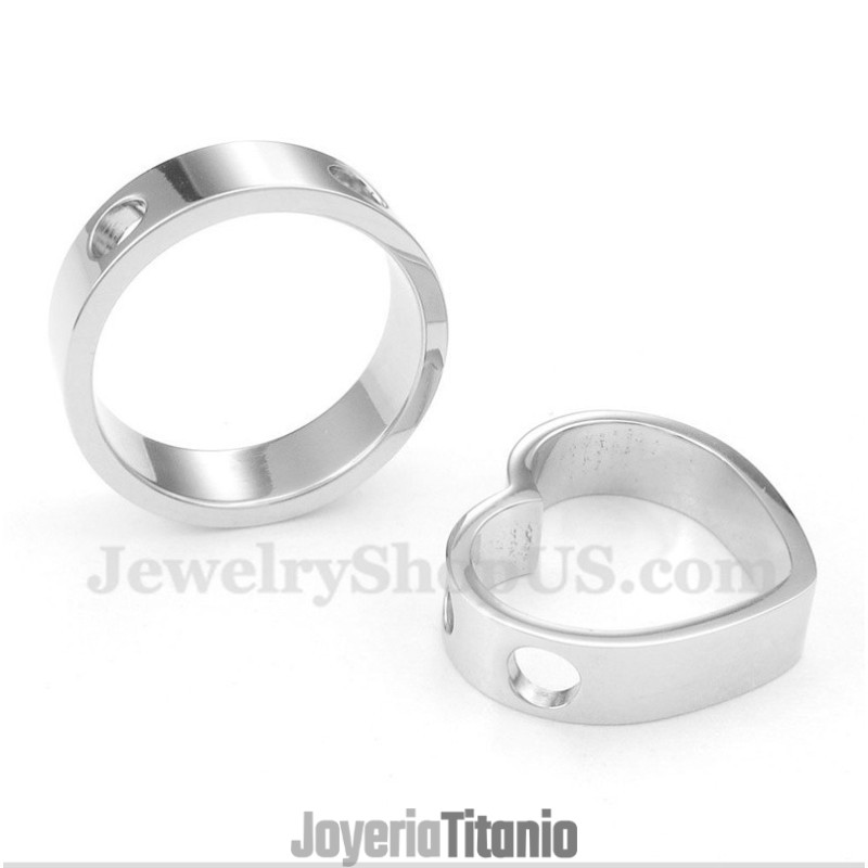 Colgante De Titanio En Forma De Corazón Para Pareja Con Cadena Gratis (Un Par)