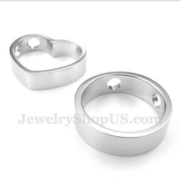 Colgante De Titanio En Forma De Corazón Para Pareja Con Cadena Gratis (Un Par)