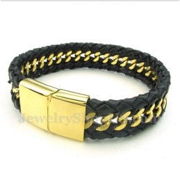 Pulsera De Cuero De Titanio Para Hombre