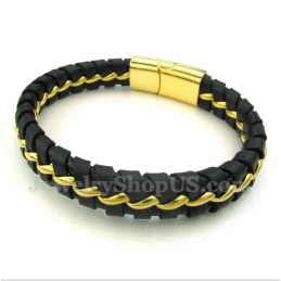 Pulsera De Cuero De Titanio Para Hombre