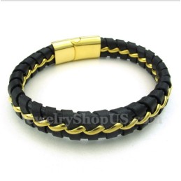 Pulsera De Cuero De Titanio Para Hombre