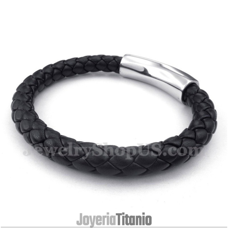 Pulsera De Cuero De Titanio Para Hombre Pulsera De Cuero De Titanio Para Hombre