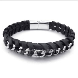 Pulsera De Cuero De Titanio Para Hombre